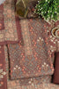 WIne Digital Printed Pashmina Unstitched Suit Fabric