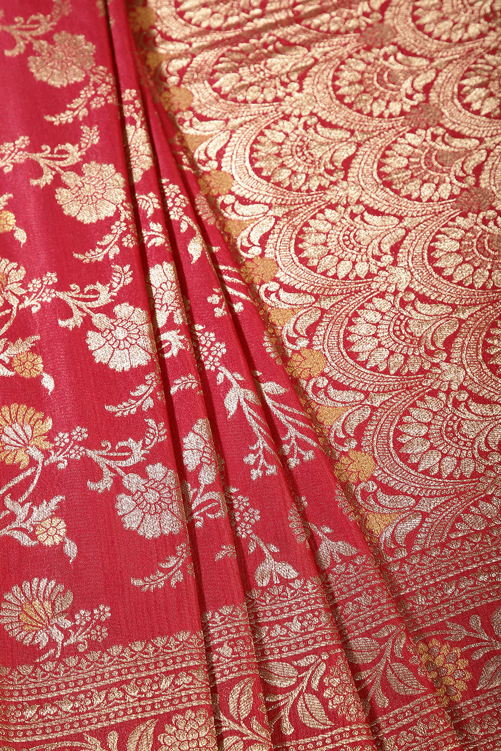 Maroon Color Raw Silk Woven Saree