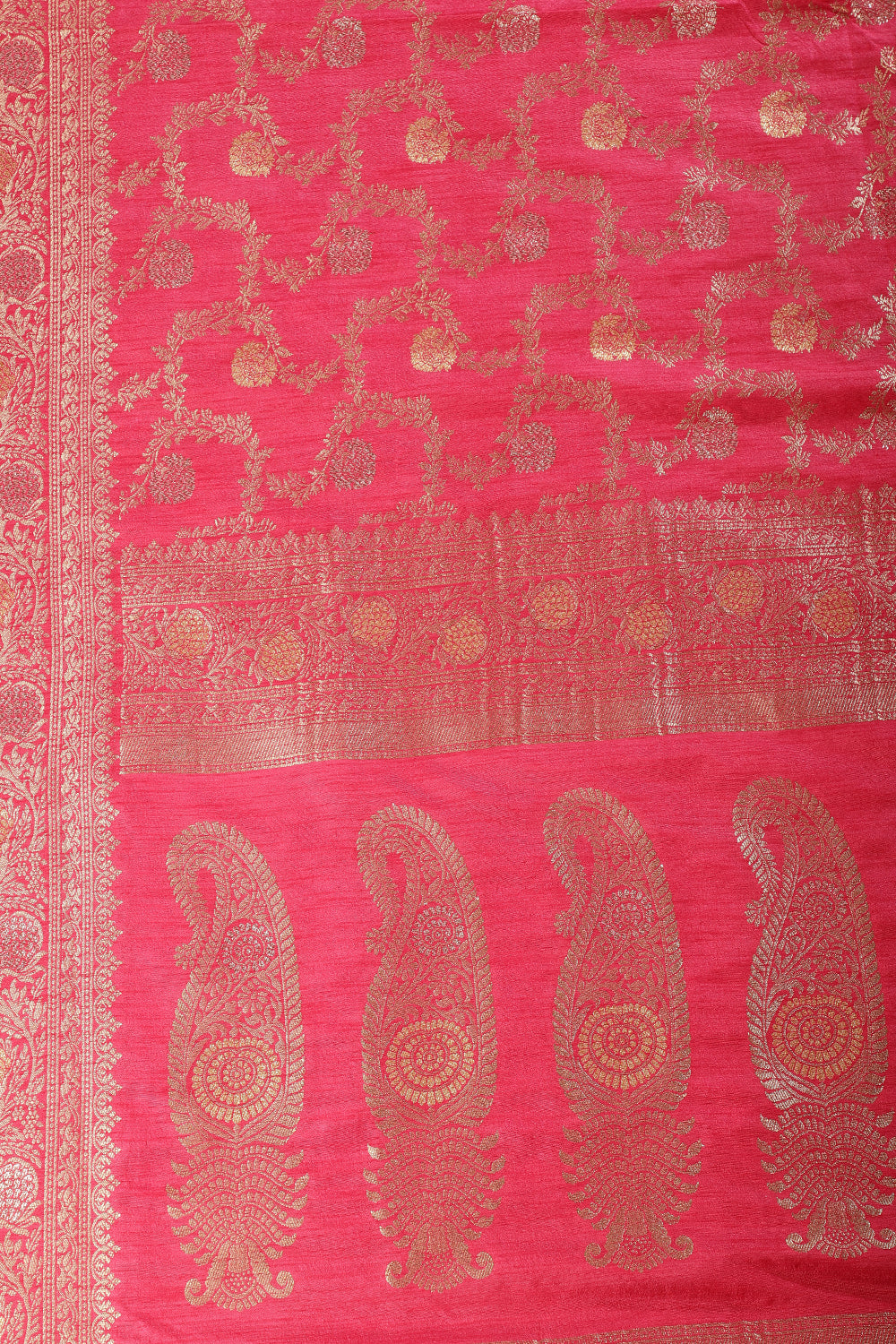 Rani Silk Floral Zaal Woven Banarasi Saree