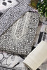 White & Black Rayon Cotton Printed & Neck Embroidered Unstitched Suit