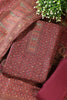 Dark Scarlet Pashmina Floral Printed Unstitched Suit Material