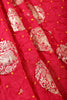 Fushia Pink Color Bandhej Modal Silk Zari Woven Saree
