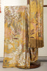 Mustard Jacquard Silk Lasa Printed Saree