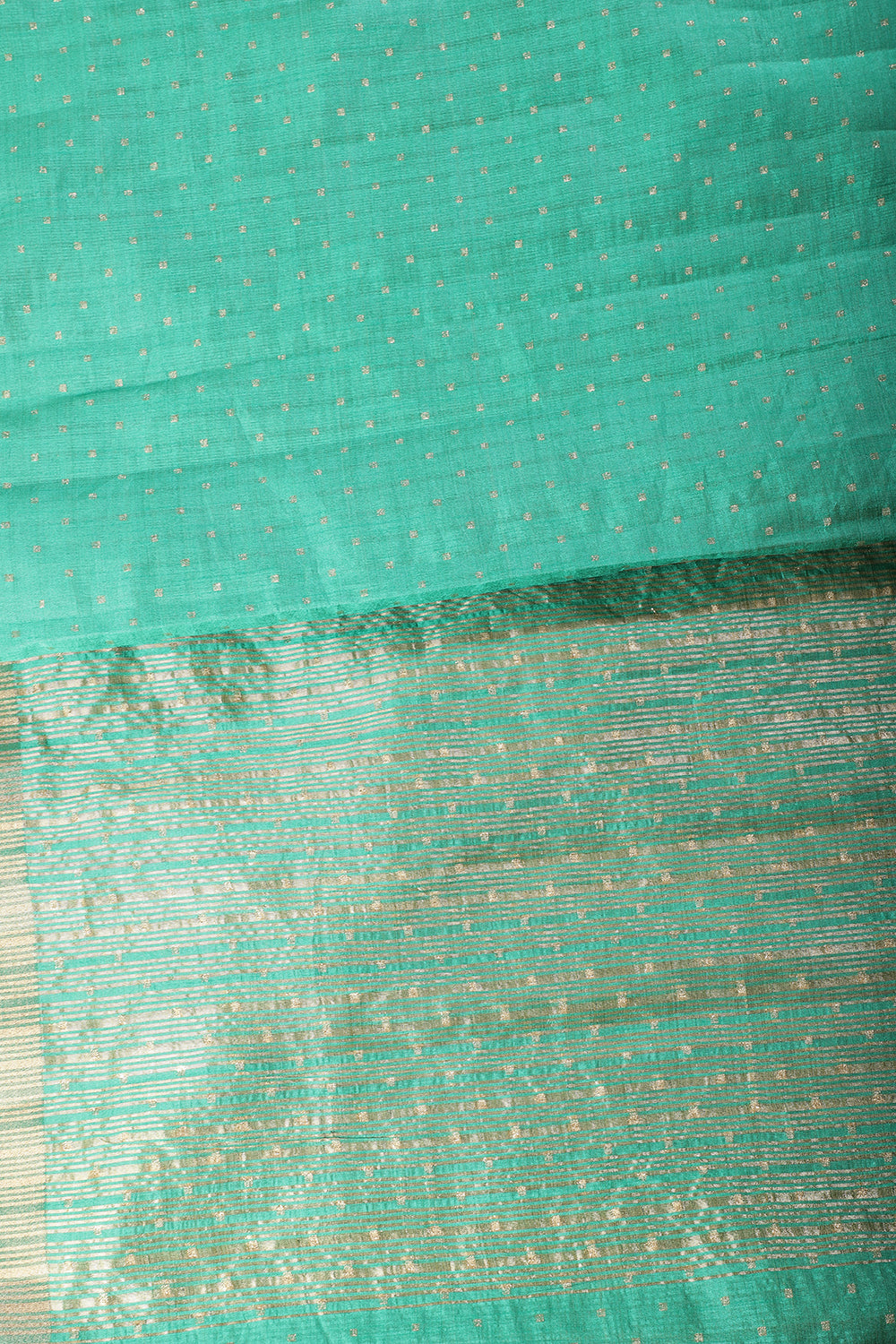 Mint Green Zari Woven Silk Saree