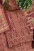 Wine Colour Pashmina Digital Printed Unstitched Suit Fabric
