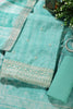 Sea Green Tussar Silk Embroidered Unstitched Suit Material (Copy)
