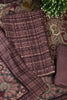 Wine Printed Spun Unstitched Suit Fabric