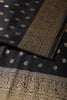 Black Silk Zari Buta Woven Saree