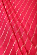 Rani Modal Silk Saree with Zari Pinstripes