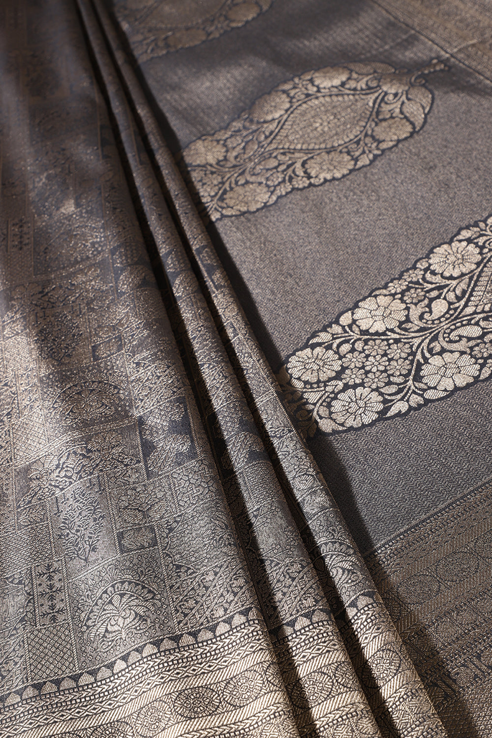 Black Soft Silk Zari Woven Saree