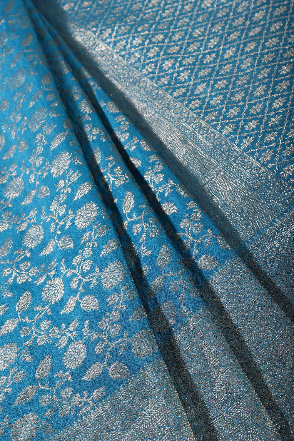 Blue Lightweight Banarasi Silk Weaving Saree