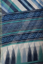 Navy Color Chiffon Printed Saree
