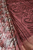 Dark Mauve Colour Cotton Silk Abstract Printed Saree