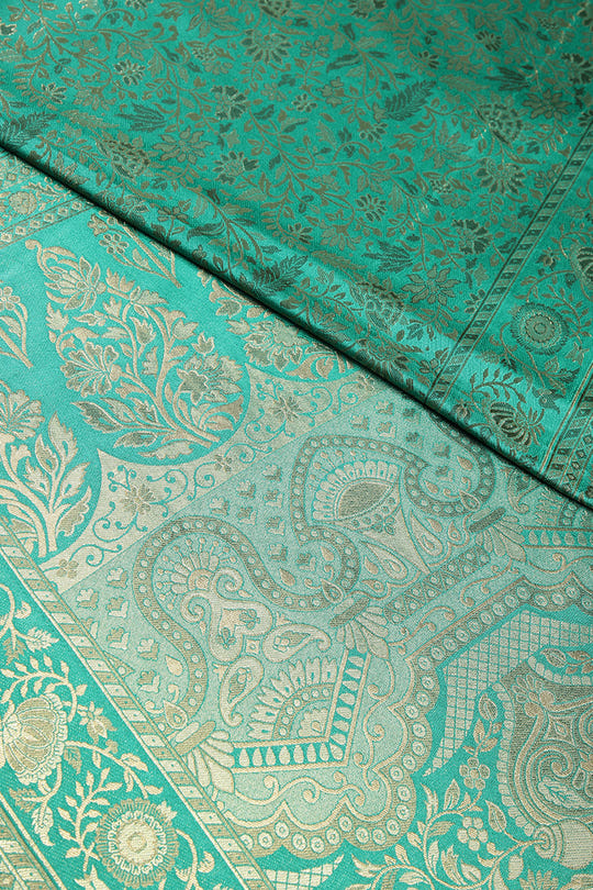 Jade Green Colour South Silk Heavy Woven Saree