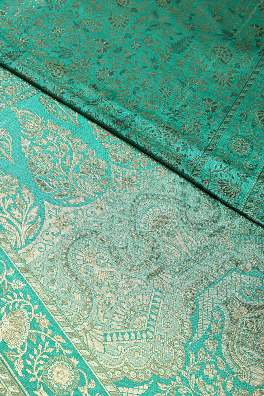 Jade Green Colour South Silk Heavy Woven Saree