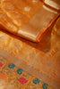 Mustard Color Silk Resham & Zari Woven Saree