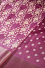 Purple Color Cotton Silk Block Printed Saree
