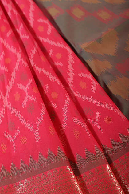 Cardinal Soft Silk Resham & Zari Woven Saree