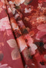 Maroon Colour Floral Printed Chiffon Saree