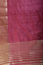 Wine Cotton Silk Woven Saree