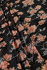 Black Zari Border & Floral Printed Chiffon Saree