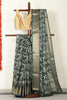 Bottle Green Cotton Silk Printed Saree