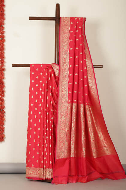 Red Banarasi Woven SIlk Saree