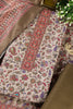 Mehandi Color Pashmina Floral Printed Unstitched Suit Fabric