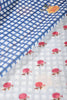 Blue Cotton Printed Saree