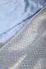 Bluish Grey Color Silk Woven Saree