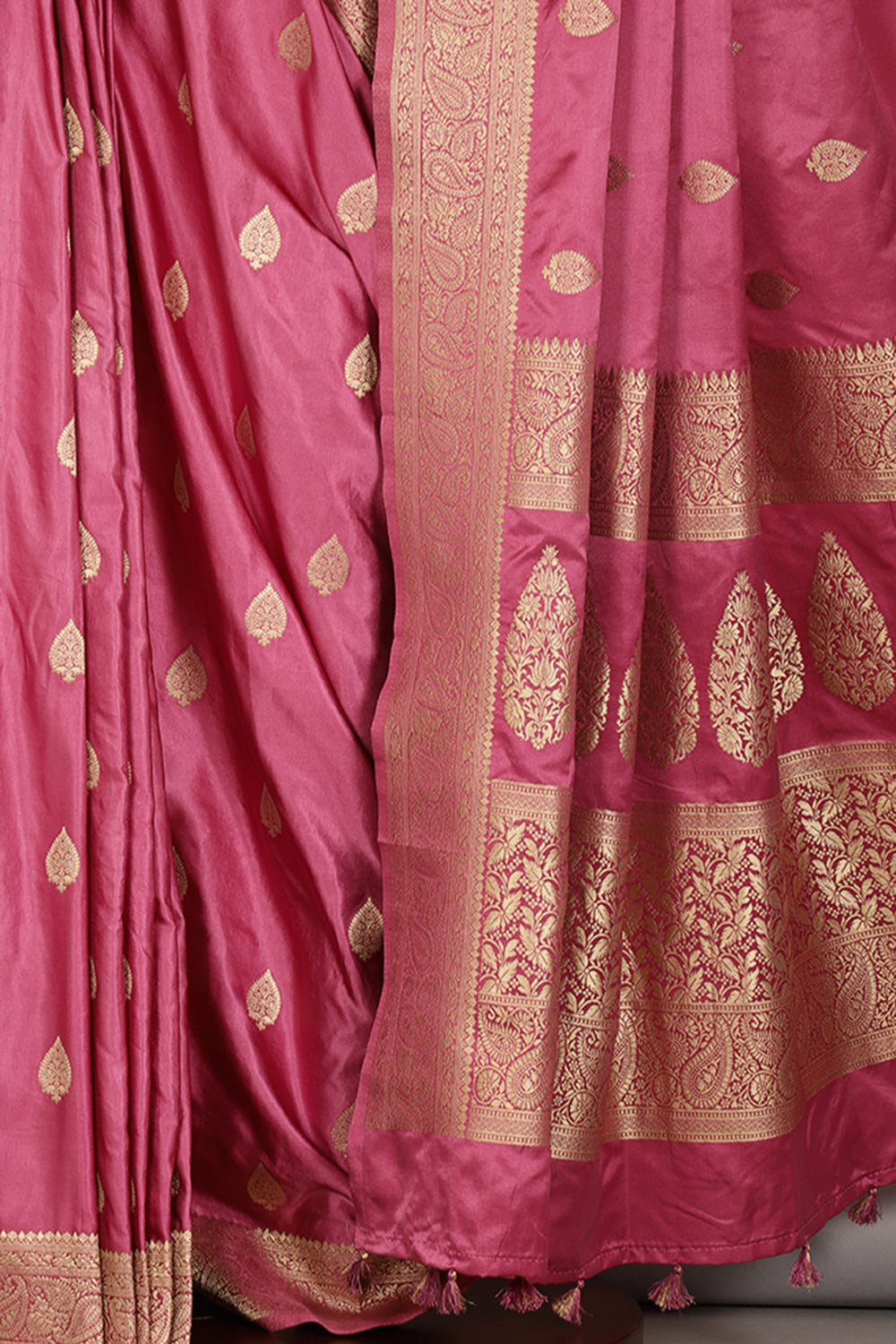 Mauve Color South Silk Zari Woven Saree