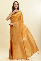 Mustard Lightweight Banarasi Silk Weaving Saree