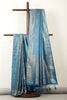 Blue Zari Woven Soft Silk Saree