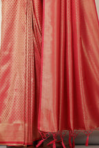 Cardinal Red South Silk Zari Woven Saree