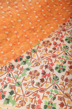 Mustard Printed Chiffon Saree