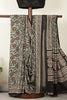 Sea Green Cotton Floral Printed Saree