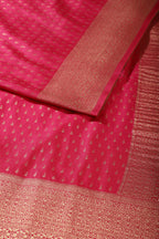 Rani Colour Silk Zari Woven Saree