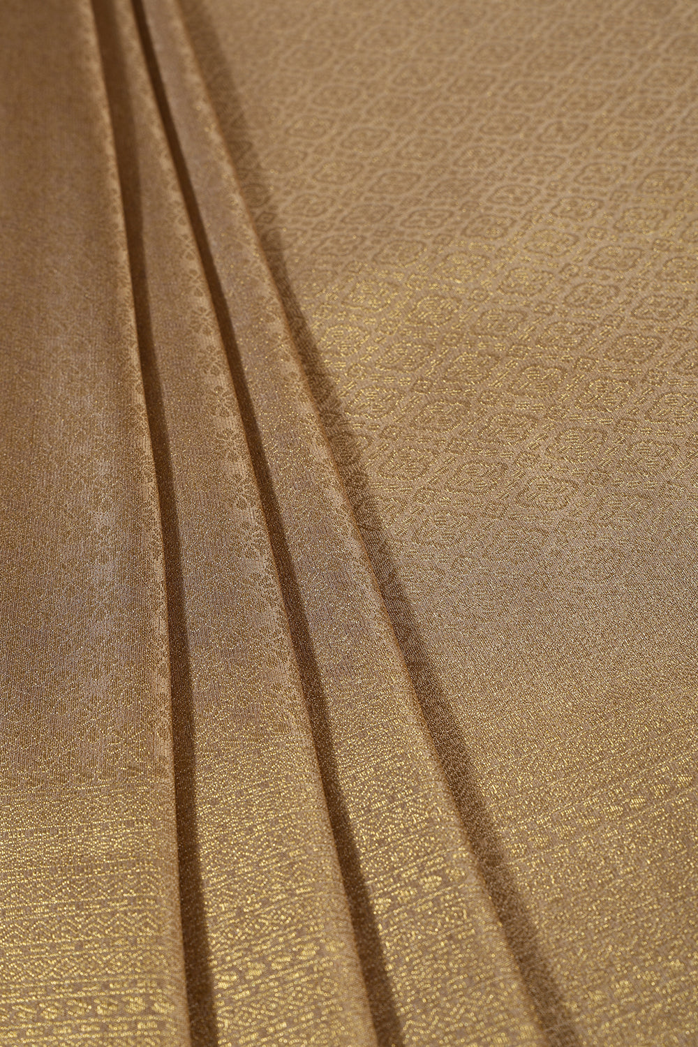 Beige & Golden Color South Silk Zari Woven Saree