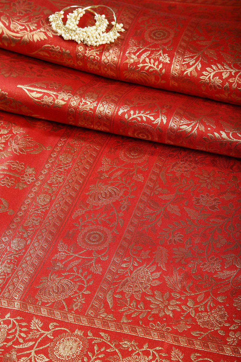 Red Colour South Silk Heavy Woven Saree