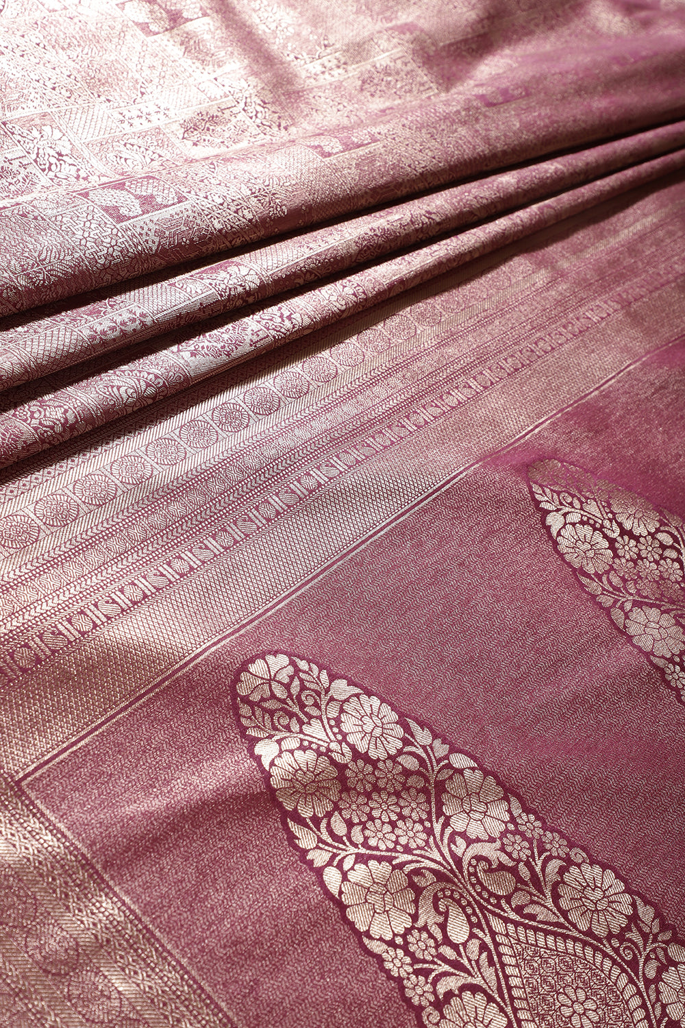 Wine Colour Soft Silk Zari Woven Saree