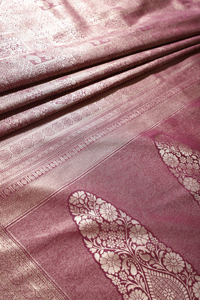 Wine Colour Soft Silk Zari Woven Saree