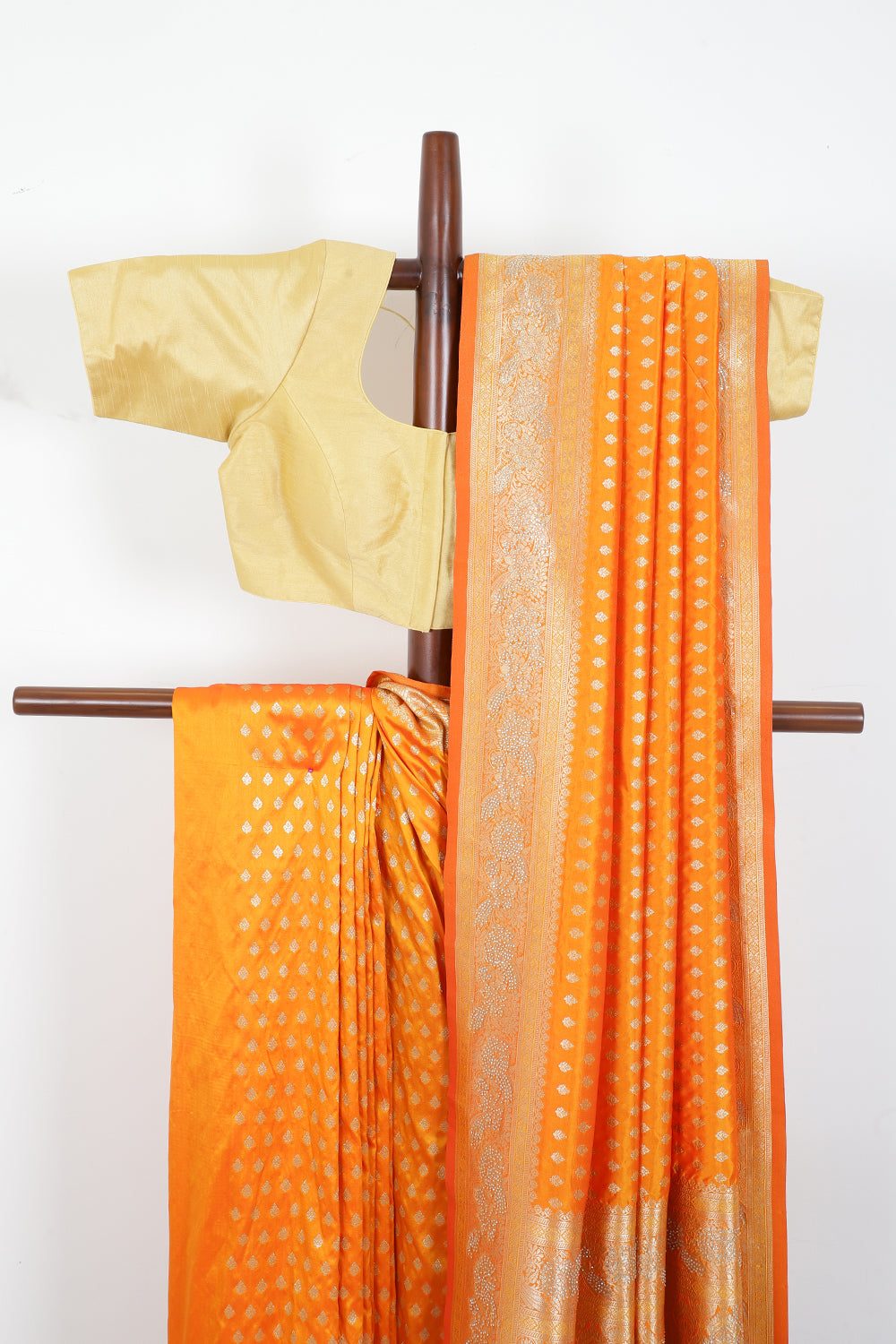 Organe Silk Zari Woven And Swaroski Work Saree