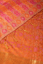 Mustard Colour Tussar Woven Silk Saree