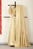 Beige Soft Silk Zari Woven Saree