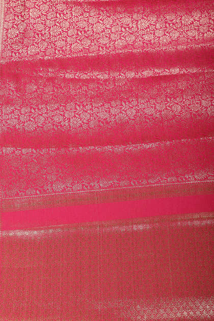 Rani Floral Zaal Zari Woven Crepe Silk Saree