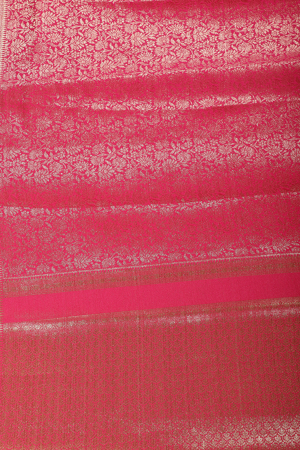 Rani Floral Zaal Zari Woven Crepe Silk Saree