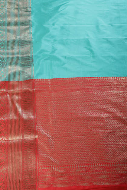 Sea Green Zari Woven Art Silk Saree