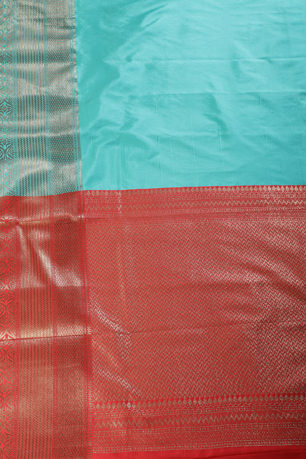 Sea Green Zari Woven Art Silk Saree