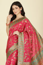 Rani Silk Madhubani Woven Saree