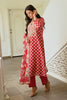 Fuchsia Pink Color Chanderi Printed Suit